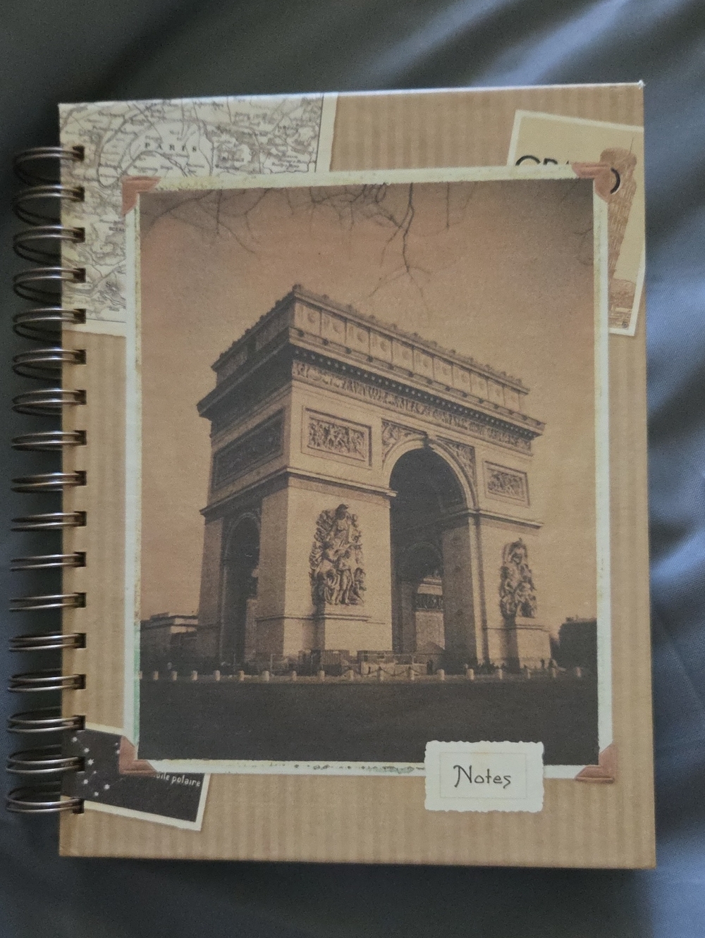Vintage Arc de Triomphe Spiral Notebook